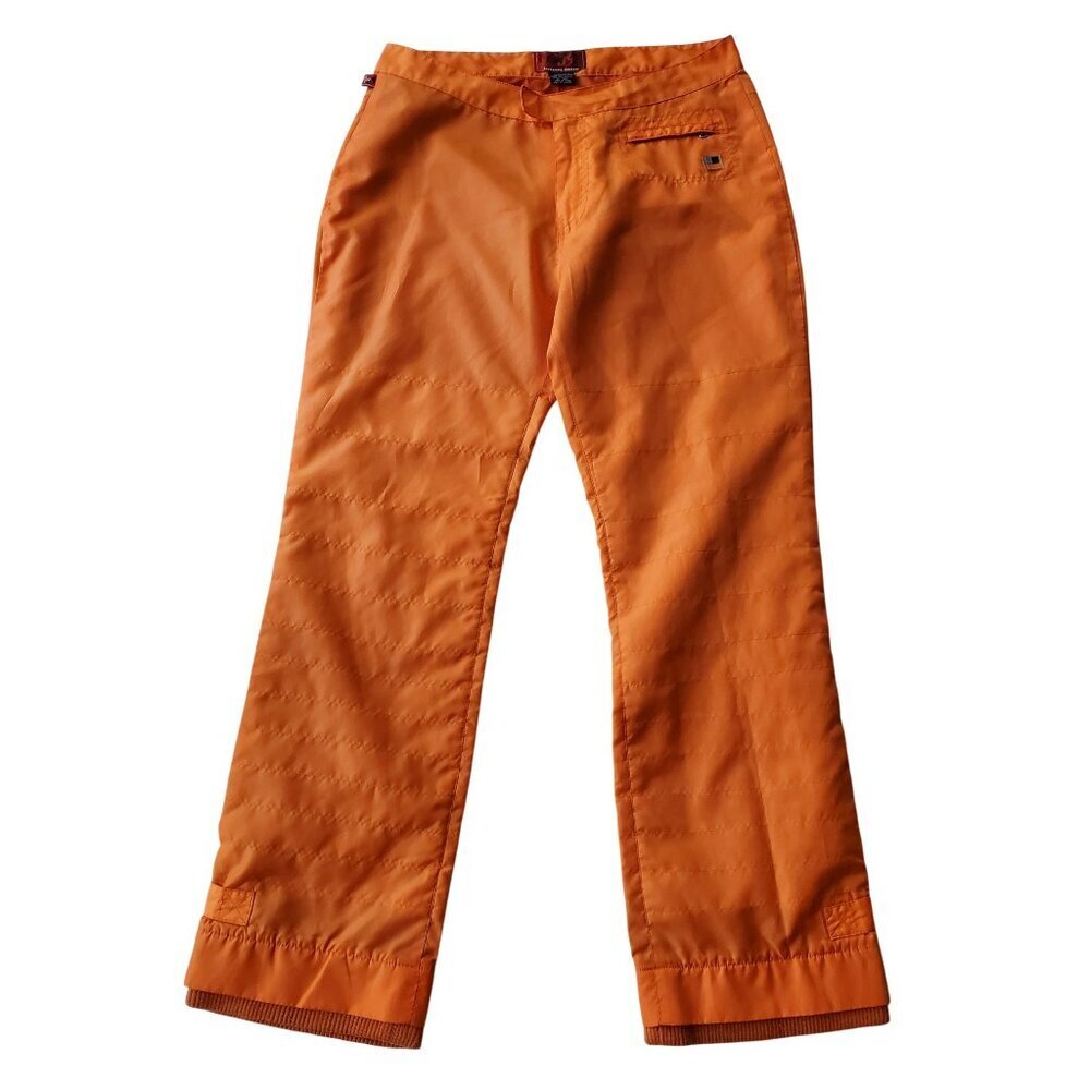 JOHNNY BLAZE Flame Insulated Straight Lightweight Snow Pant Orange Y2K Waist 36